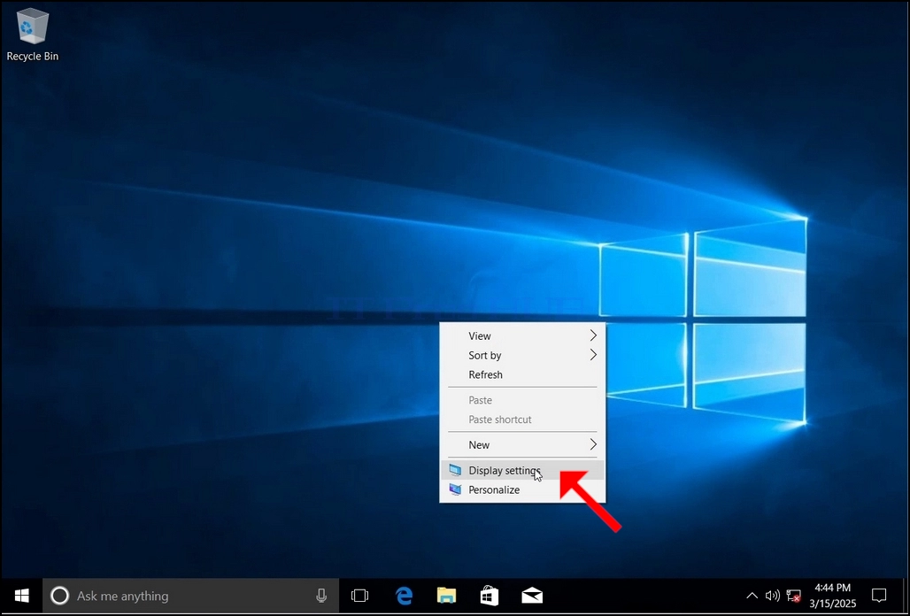 Как да промените резолюцията в Windows 10 1703 x86 Образование N Build 15063.483