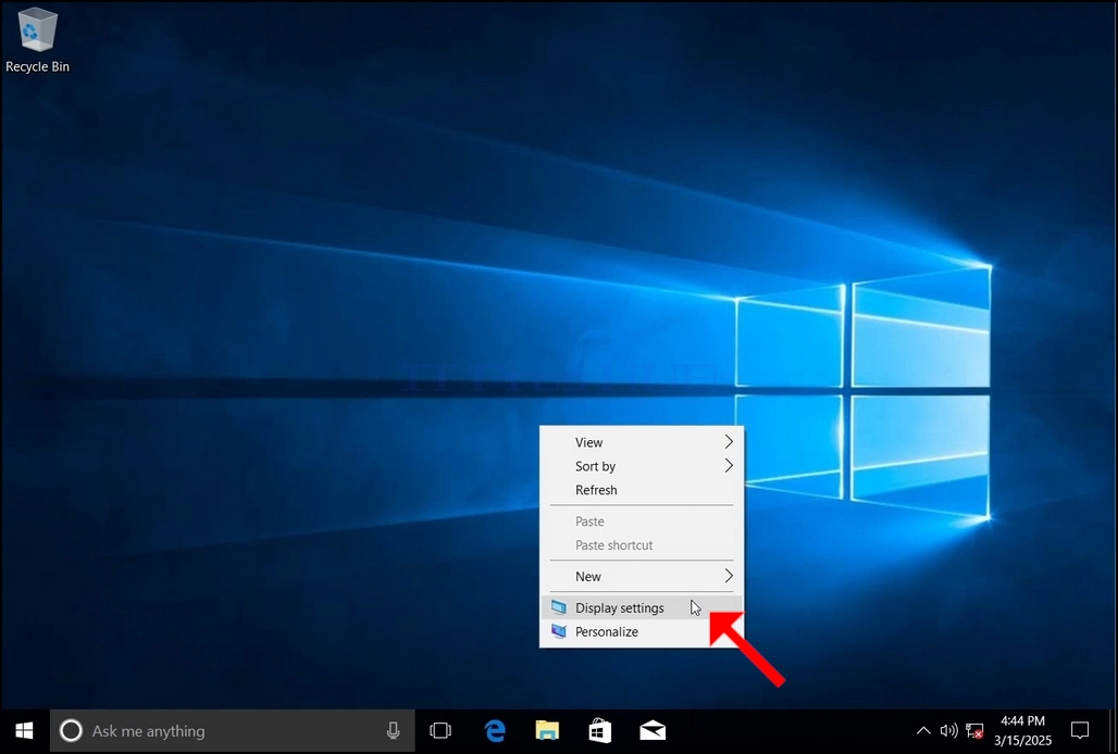 Как да промените резолюцията в Windows 10 1703 x86 Начало N Build 15063.483