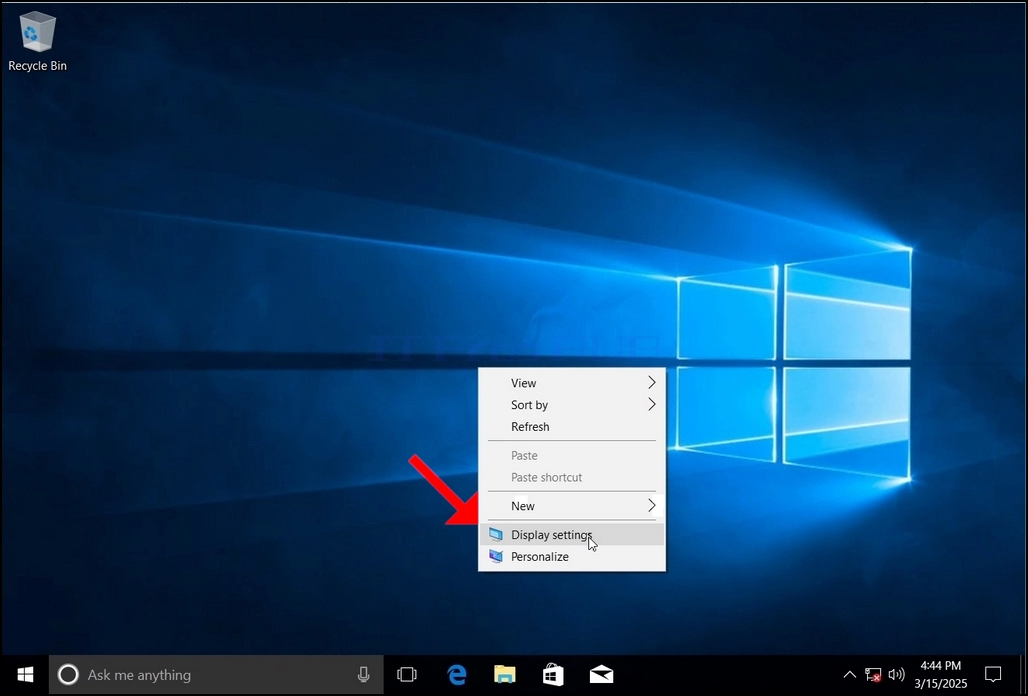 Как да промените резолюцията в Windows 10 1703 x64 образование N Build 15063.483