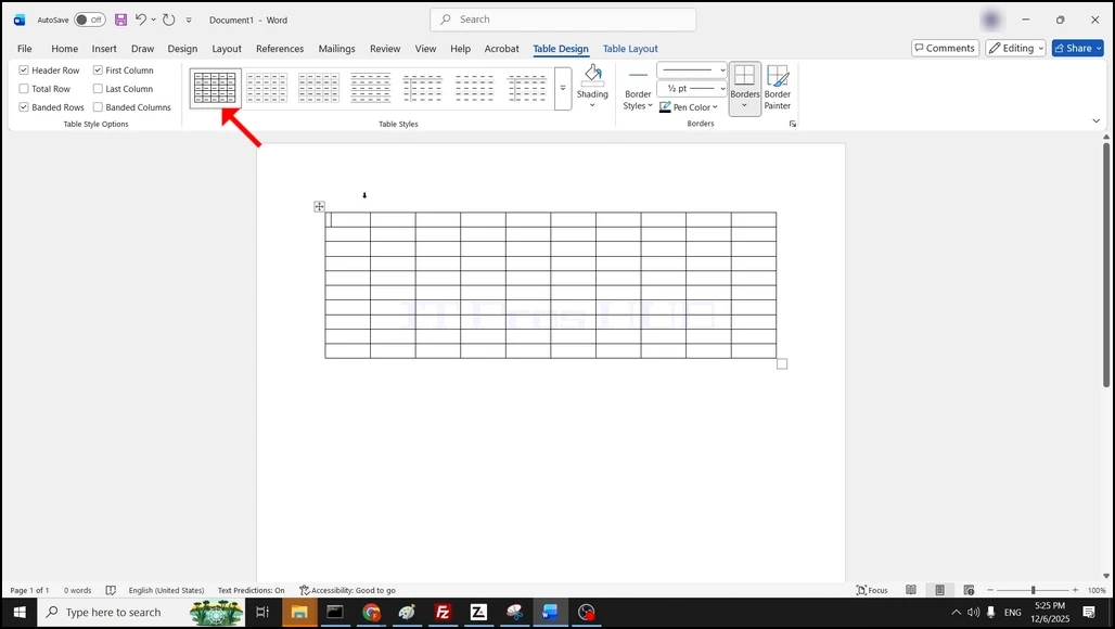 How to Delete a Table in Word 2511 Build 16.0.19426.20186) 64-bit How to Delete a Table in Word 2511 Build 16.0.19426.20186) 64-bit